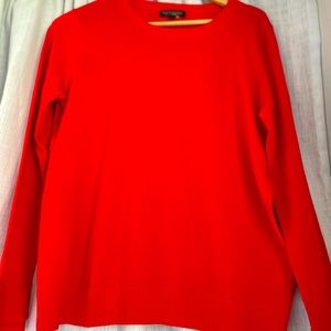 Banana Republic poppy red merino wool sweater with cute split cuff on sleeves
